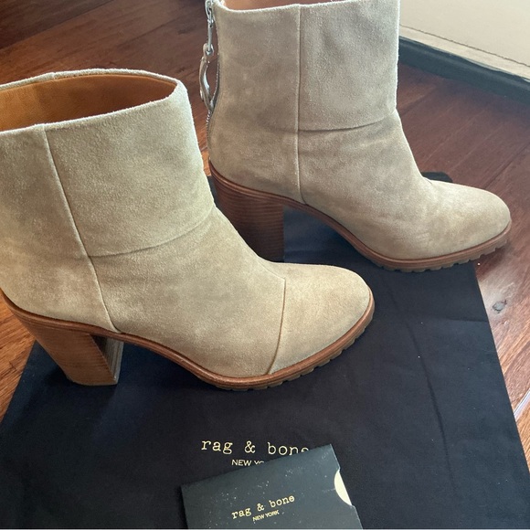 rag & bone Shoes - Rag & Bone Newbury 2.0 Camel Suede Ankle Boots EU38.5